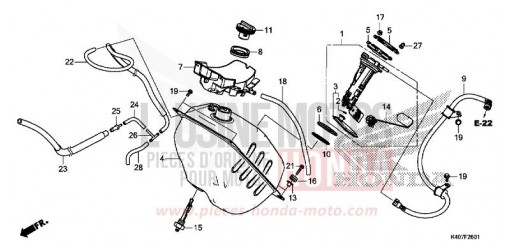 RESERVOIR A CARBURANT (NSS125ADK) NSS125ADK de 2020